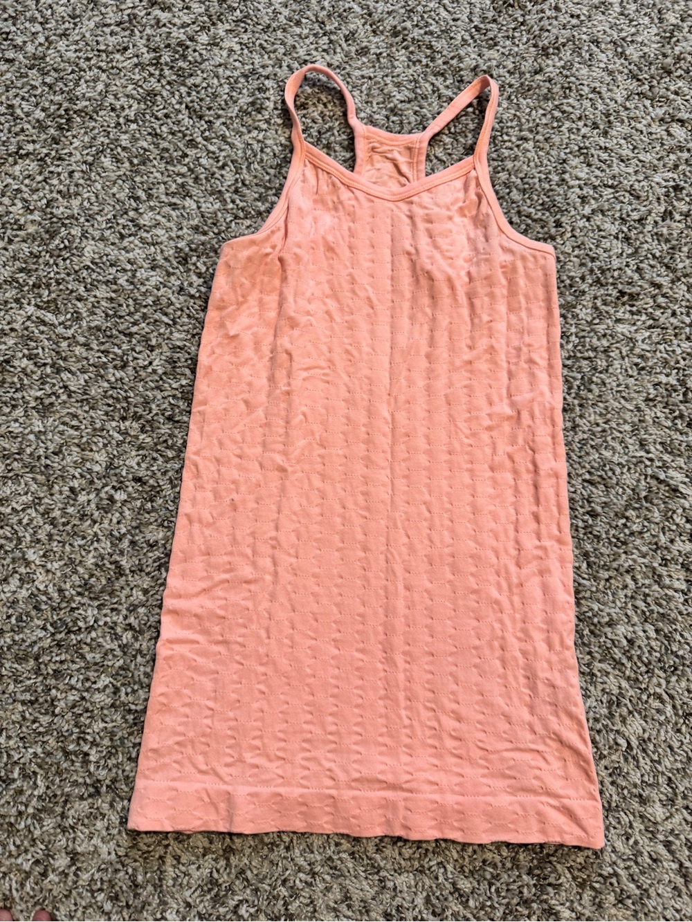 Athleta Peach-Orange Textured Racerback Tank